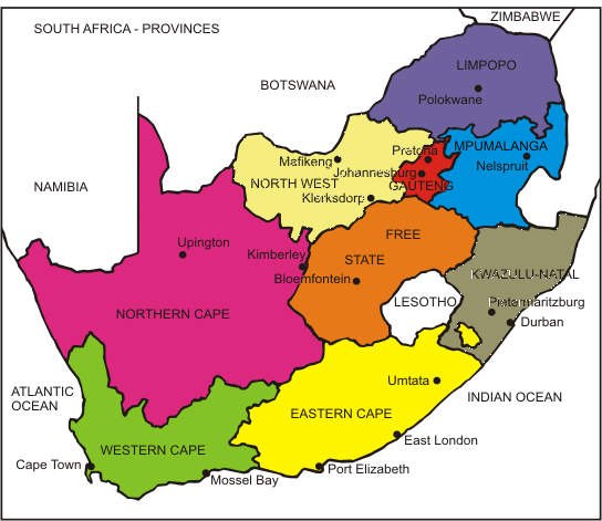 south-africa-political-map